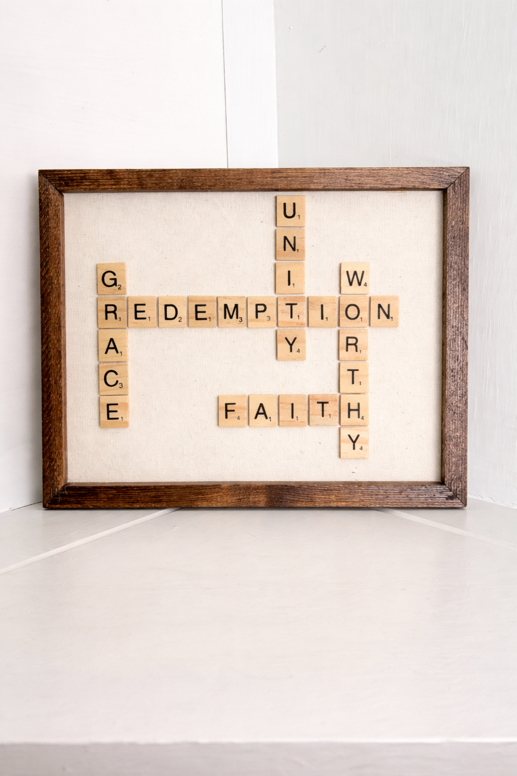 Faith-Inspired Scrabble Tile Wall Art