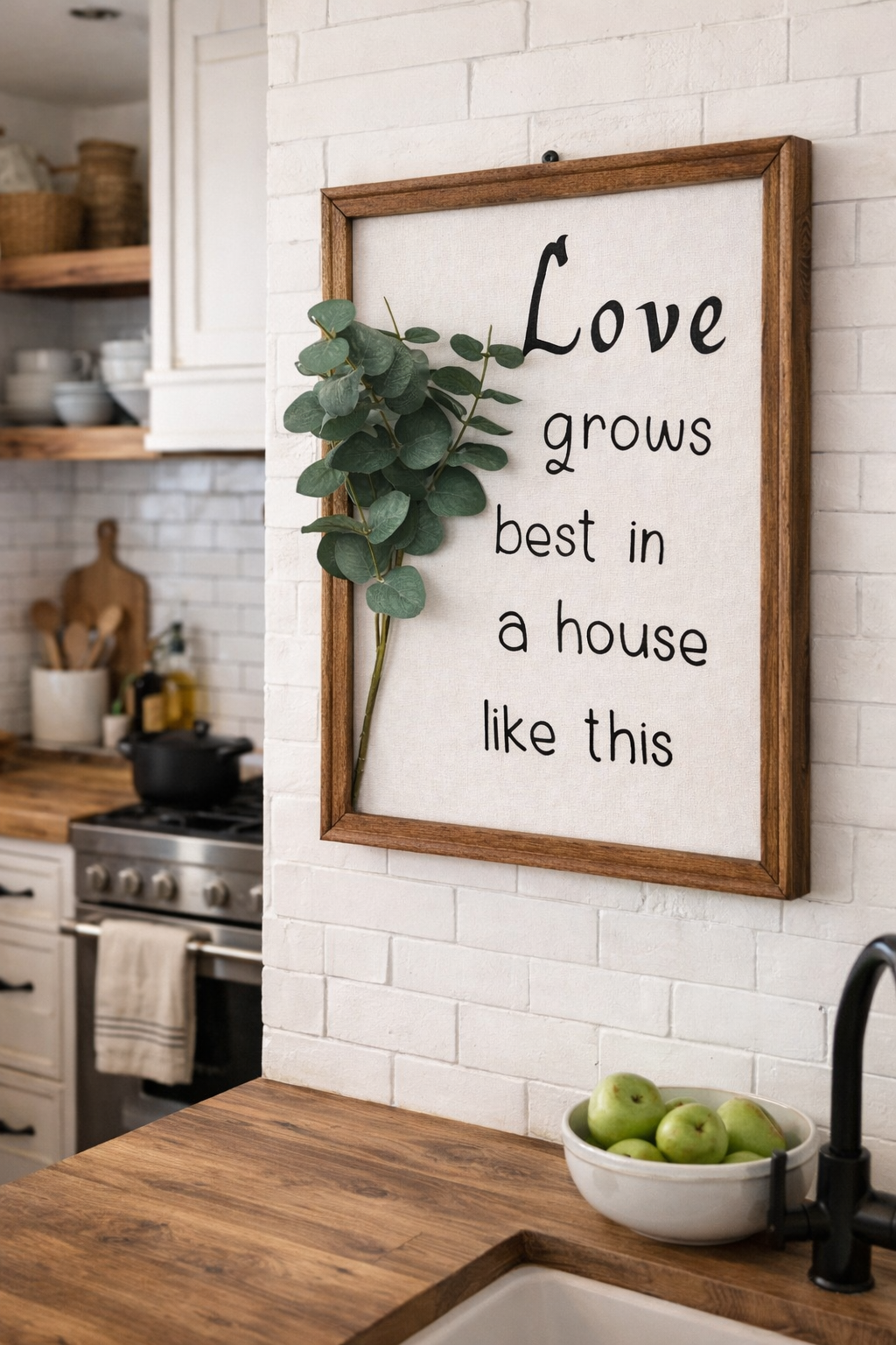 Love Grows Best Sign - Rustic Farmhouse Wall Decor