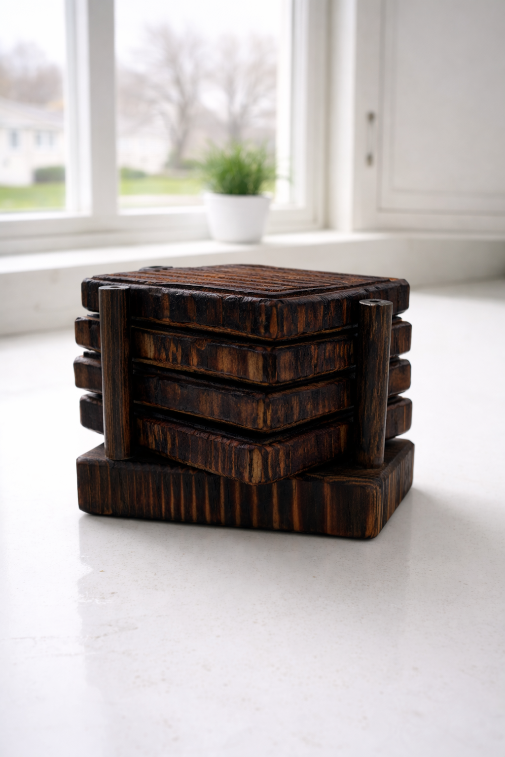 Stained Wood Coasters